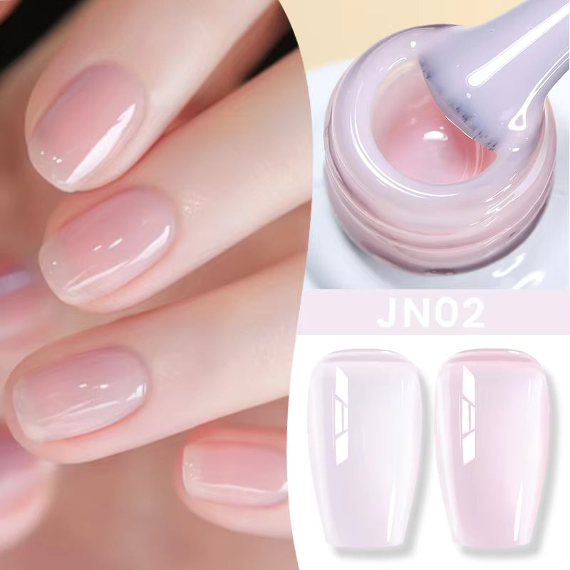 10Ml Jelly Nude Gel Nail Polish 50 Colors Semi Transparent Nail Art Nail Supplies Soak off UV LED Nails Gel Varnish