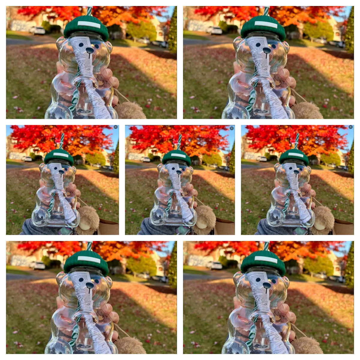 2025 New 500ML Cartoon Bear Shaped Coffee Mug Cute Bear Mug Glass Cup with Straw Transparent Creative Milk Coffee Water Cups