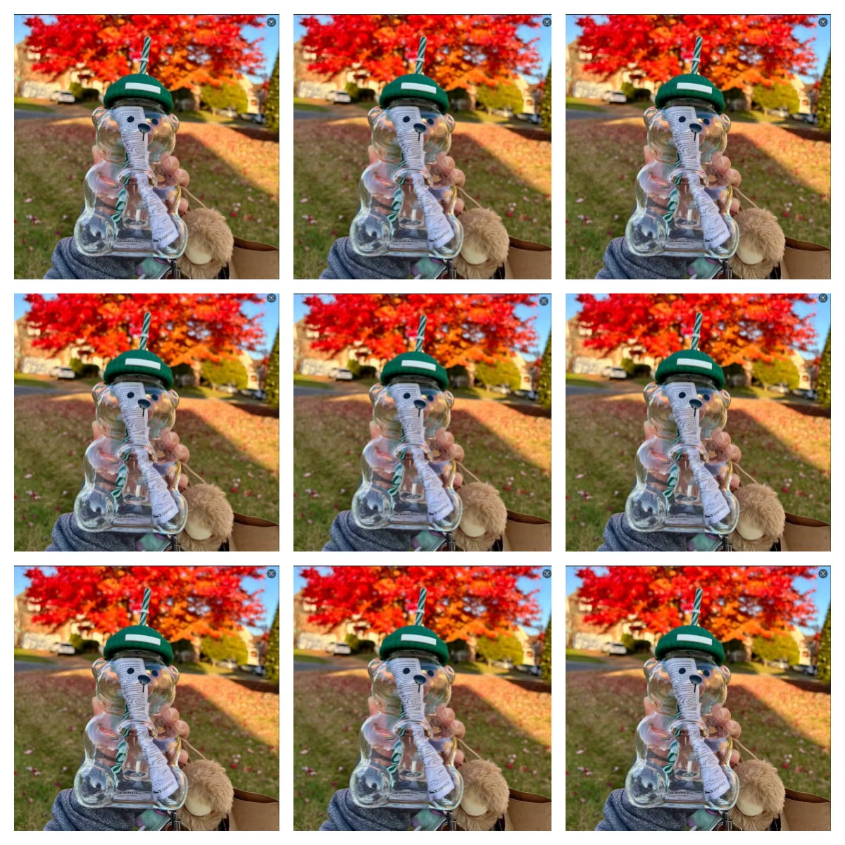 2025 New 500ML Cartoon Bear Shaped Coffee Mug Cute Bear Mug Glass Cup with Straw Transparent Creative Milk Coffee Water Cups