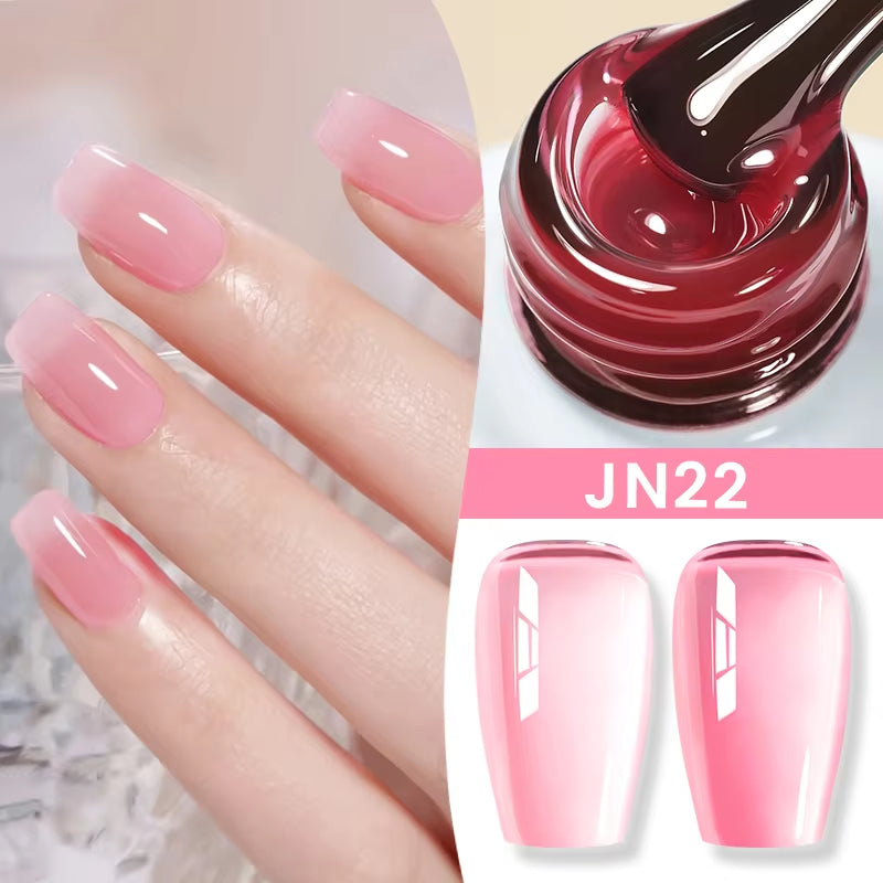 10Ml Jelly Nude Gel Nail Polish 50 Colors Semi Transparent Nail Art Nail Supplies Soak off UV LED Nails Gel Varnish