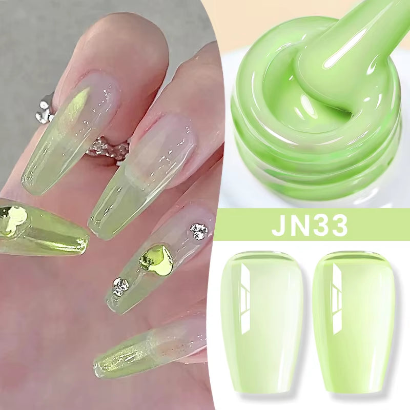 10Ml Jelly Nude Gel Nail Polish 50 Colors Semi Transparent Nail Art Nail Supplies Soak off UV LED Nails Gel Varnish