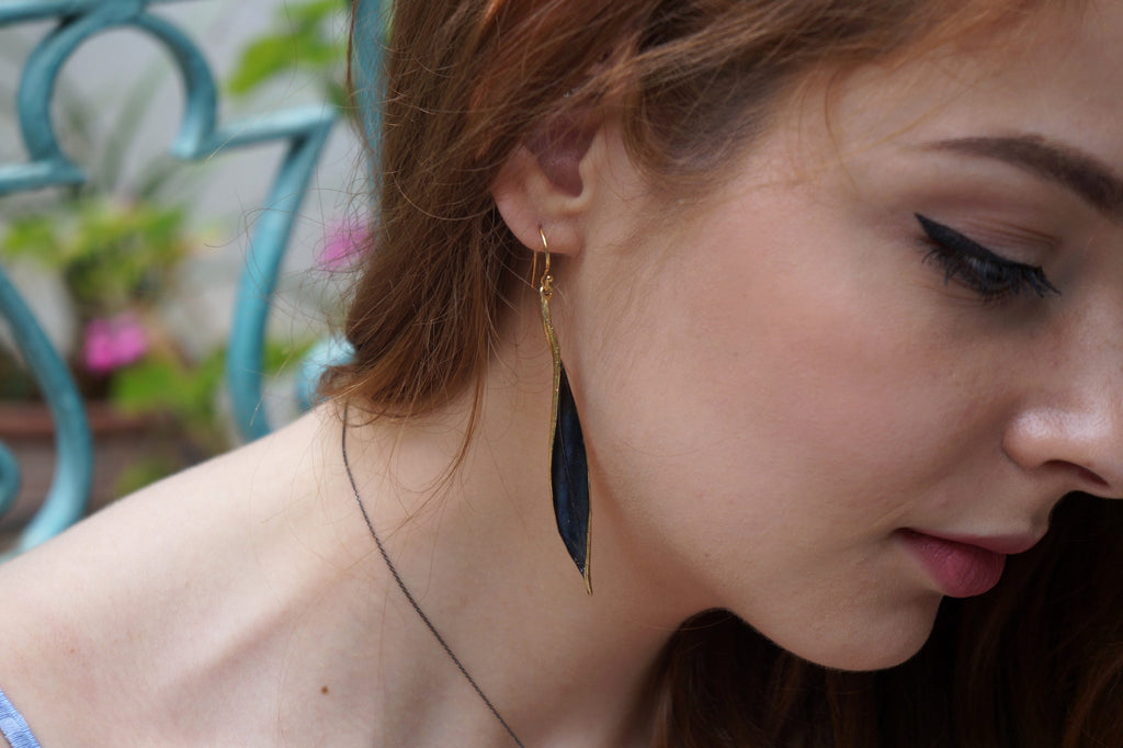 Olive Branch Earrings – Handmade Silver Leaf Earrings | Delicate Nature Jewelry Gift