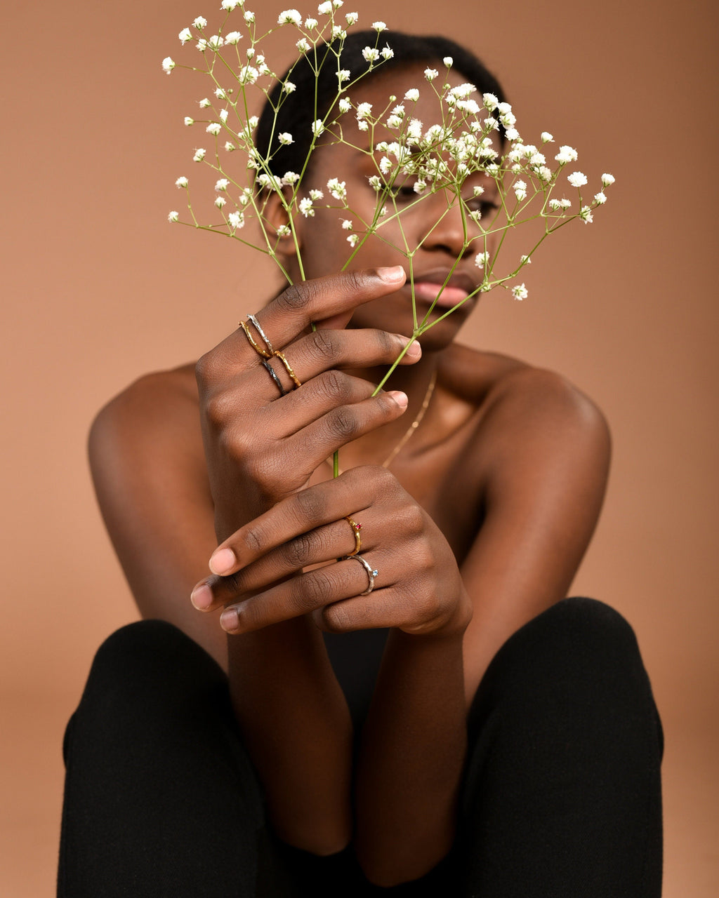 Sterling Silver Olive Ring – Adjustable Twig Style Band | Nature Inspired Gift