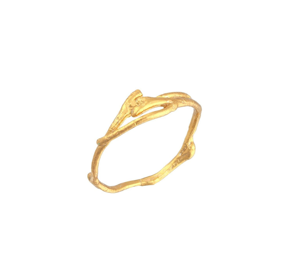 Jasmine Twig Ring – Sterling Silver Nature Inspired Ring With Tarnish Resistant Finish